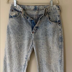 Vintage Wrangler Acid Wash Boot Cut Jeans - Light Blue